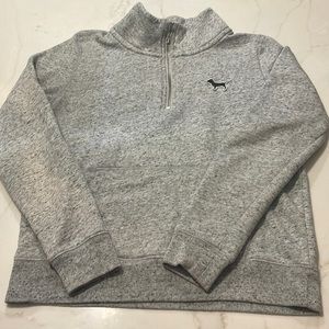 PINK 1/4 ZIP SWEATSHIRT